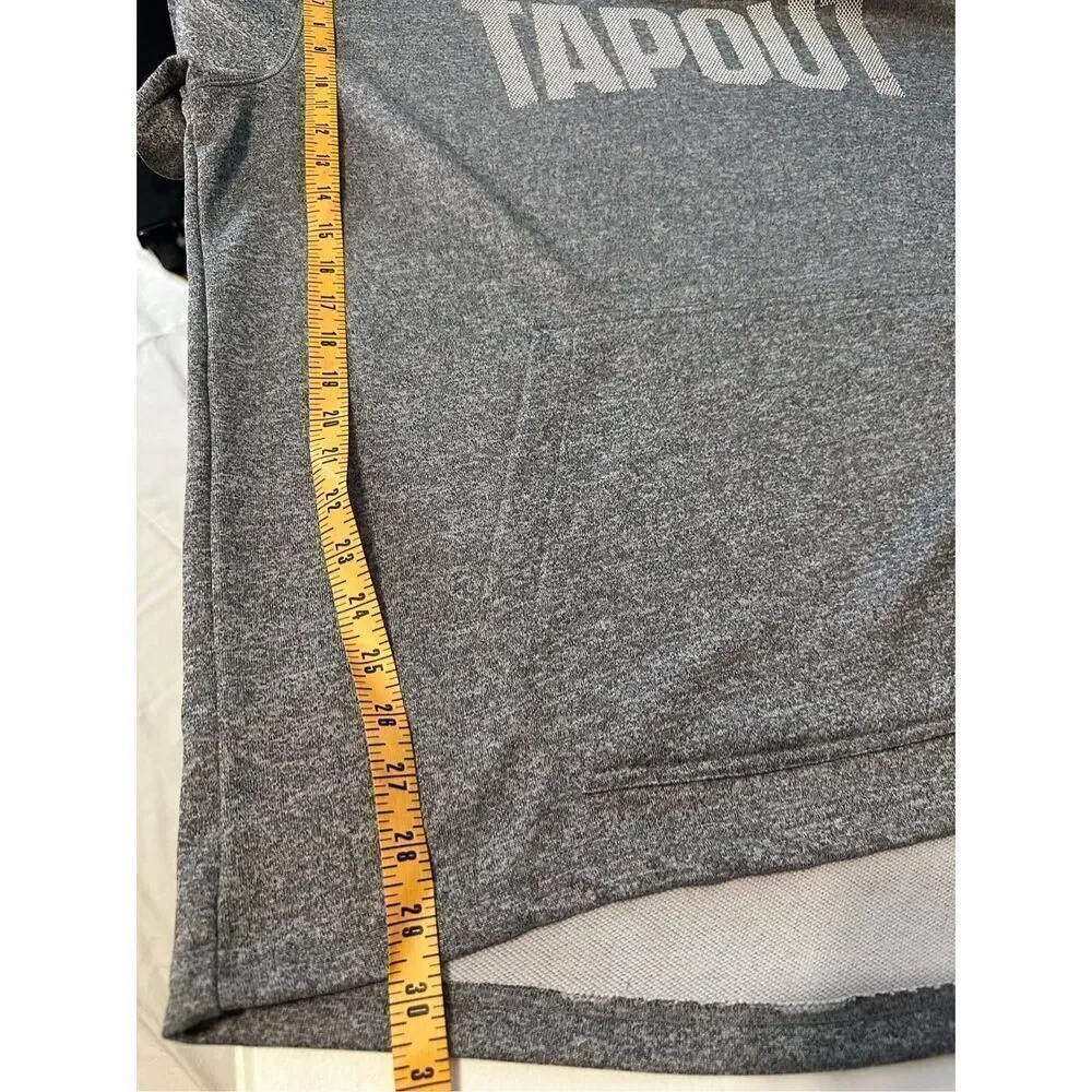 Tapout Men's Gray Heather Tempo Short Sleeve Warm Up Boxing Training Hoodie 2XL